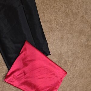 Black and Red Satin Scarf